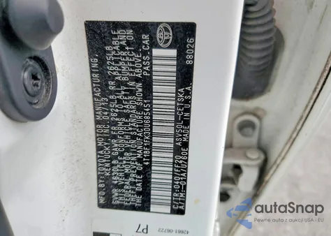 2013 Toyota Camry L z USA, uszkodzony, nr VIN 4T1BF1FK3DU685451